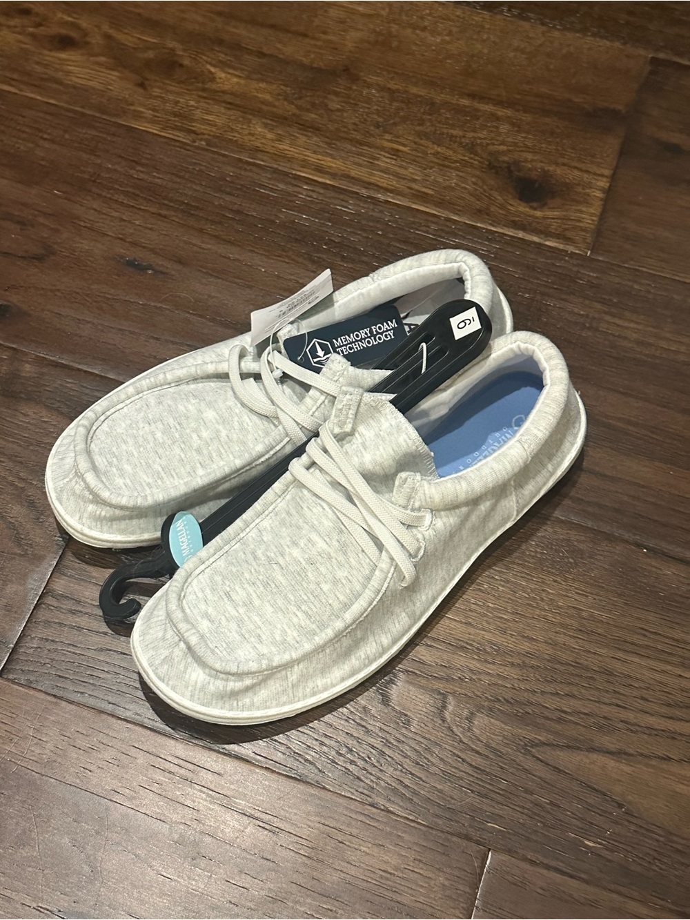 Women’s Casual Memory Foam Moccasin - Light Gray